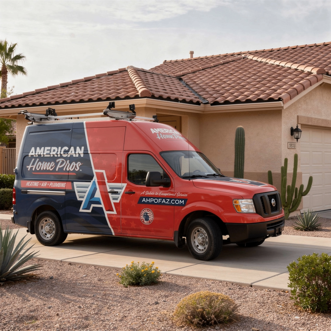 American Home Pros van parked in a residential driveway